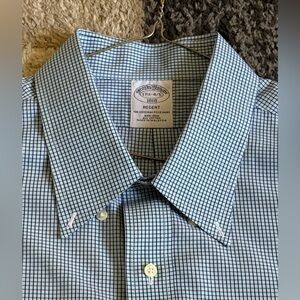 Brooks Brothers Blue Checkered Men's Shirt (1818)